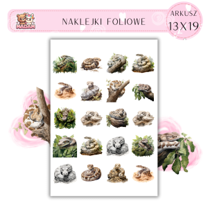 Naklejki Foliowe Węże 13x19, MaDam