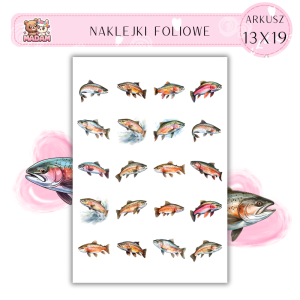 Naklejki Foliowe Ryby 13x19, MaDam