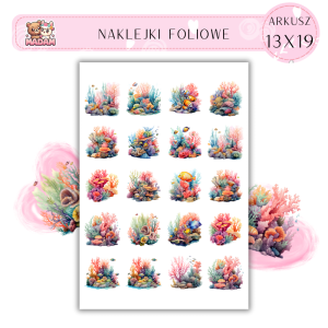 Naklejki Foliowe Morskie Rośliny 13x19, MaDam