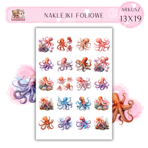 Naklejki Foliowe Ośmiornica 13x19, MaDam