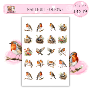 Naklejki Foliowe Ptaki 13x19, MaDam