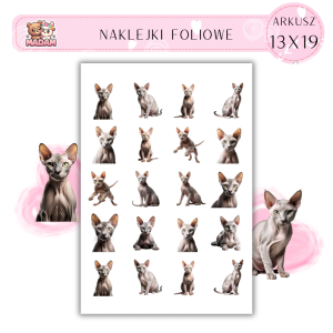 Naklejki Foliowe Kot 13x19, MaDam