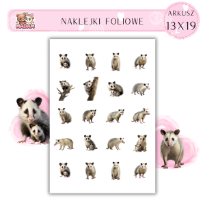 Naklejki Foliowe Opos 13x19, MaDam