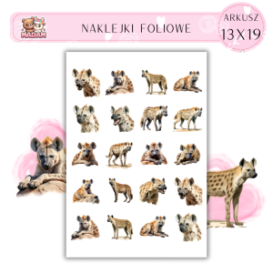 Naklejki Foliowe Hiena 13x19, MaDam