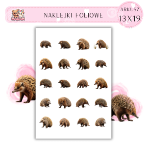 Naklejki Foliowe Jeż 13x19, MaDam