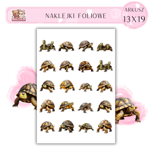 Naklejki Foliowe Żółw 13x19, MaDam