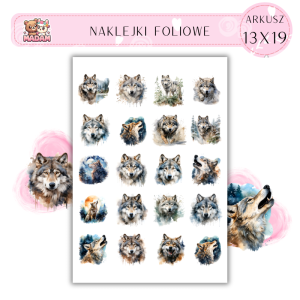 Naklejki Foliowe Wilk 13x19, MaDam