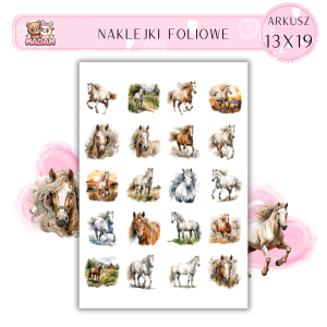 Naklejki Foliowe Koń 13x19, MaDam