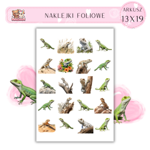 Naklejki Foliowe Jaszczurki 13x19, MaDam