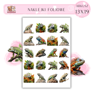 Naklejki Foliowe Iguana 13x19, MaDam