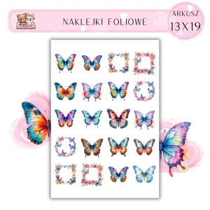 Naklejki Foliowe Motyle 13x19, MaDam