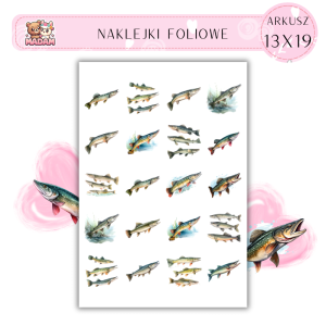 Naklejki Foliowe Ryby 13x19, MaDam