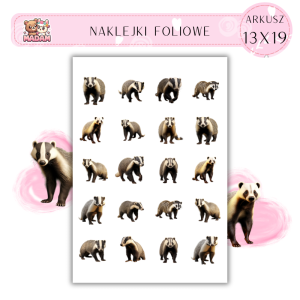 Naklejki Foliowe Borsuk 13x19, MaDam