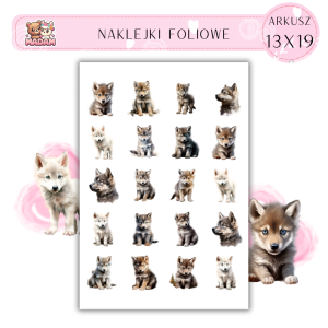 Naklejki Foliowe Wilk 13x19, MaDam