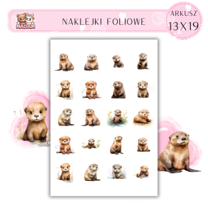 Naklejki Foliowe Wydra 13x19, MaDam