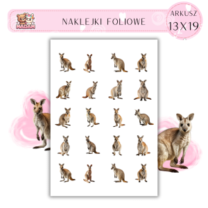 Naklejki Foliowe Kangur 13x19, MaDam