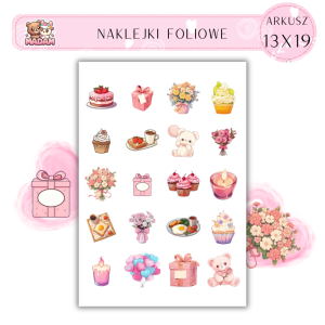 Naklejki Foliowe Love 13x19, MaDam