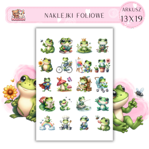 Naklejki Foliowe Żaby 13x19, Madam