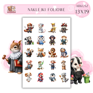 Naklejki Foliowe Zawody Zwierzęta 13x19, Madam