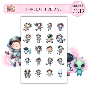 Naklejki Foliowe Astronauci 13x19, Madam
