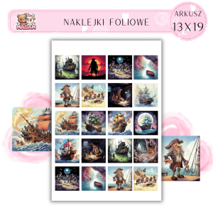 Naklejki Foliowe Statki Piraci 13x19, Madam