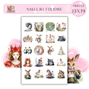 Naklejki Foliowe Alicja w Krainie Czarów 13x19, Madam