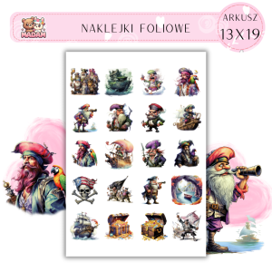 Naklejki Foliowe Piraci 13x19, Madam