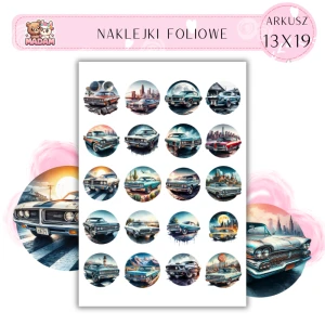 Naklejki Foliowe Samochody Auta 13x19, Madam