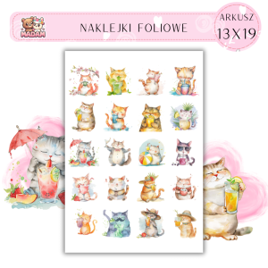 Naklejki Foliowe Koty na Wakacjach 13x19, Madam
