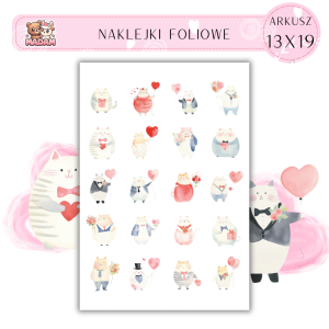 Naklejki Foliowe Koty 13x19, Madam
