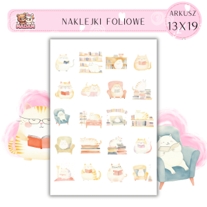 Naklejki Foliowe Koci Relaks 13x19, Madam