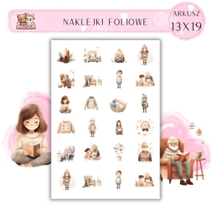 Naklejki Foliowe Czas z Dziadkiem i Babcią 13x19, Madam