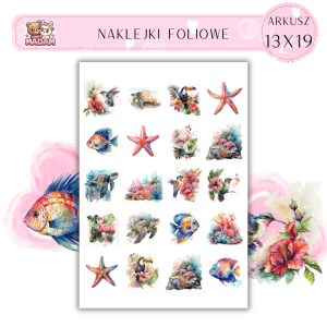 Naklejki Foliowe Wodne Zwierzęta i Ptaki 13x19, Madam