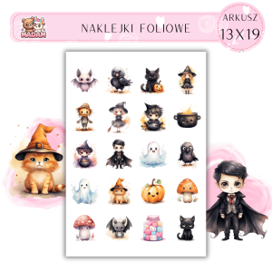 Naklejki Foliowe Wesołe Halloween 13x19, Madam