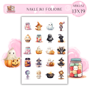 Naklejki Foliowe Wesołe Halloween 13x19, Madam