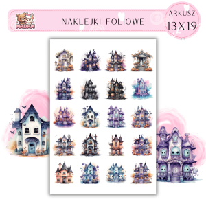 Naklejki Foliowe Bajkowe Straszne Domy Halloween 13x19, Madam