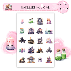 Naklejki Foliowe Wesoły Halloween 13x19, Madam