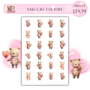 Naklejki Foliowe Misie 13x19, Madam