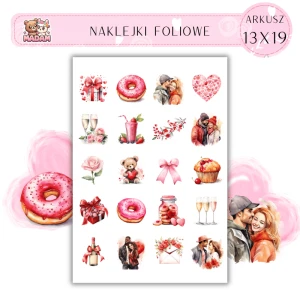Naklejki Foliowe Walentynkowe Inspiracje 13x19, Madam