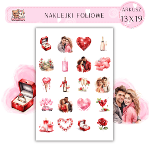 Naklejki Foliowe Walentynkowe Inspiracje 13x19, Madam
