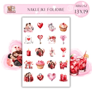 Naklejki Foliowe Walentynkowe Inspiracje 13x19, Madam