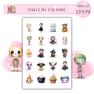 Naklejki Foliowe Wesołe Halloween 13x19, Madam