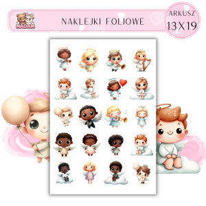 Naklejki Foliowe Anioły 13x19, Madam