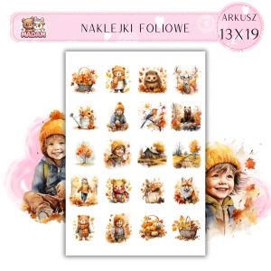 Naklejki Foliowe Jesień Jesienne klimaty 13x19, Madam