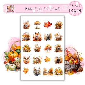 Naklejki Foliowe Jesień Jesienne klimaty 13x19, Madam