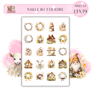 Naklejki Foliowe Wiosna Kwiaty 13x19, Madam
