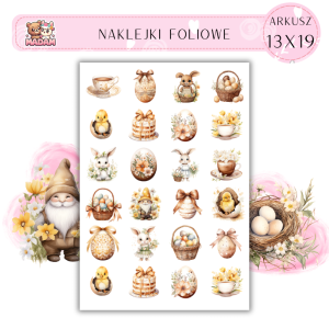 Naklejki Foliowe Piękna Wielkanoc 13x19, Madam