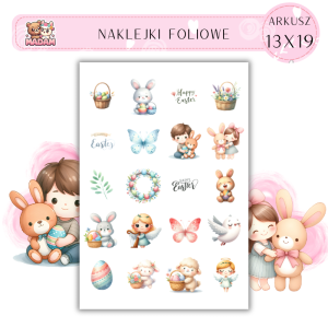 Naklejki Foliowe Wielkanoc 13x19, Madam