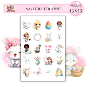 Naklejki Foliowe Wielkanoc 13x19, Madam