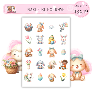 Naklejki Foliowe Wielkanoc 13x19, Madam